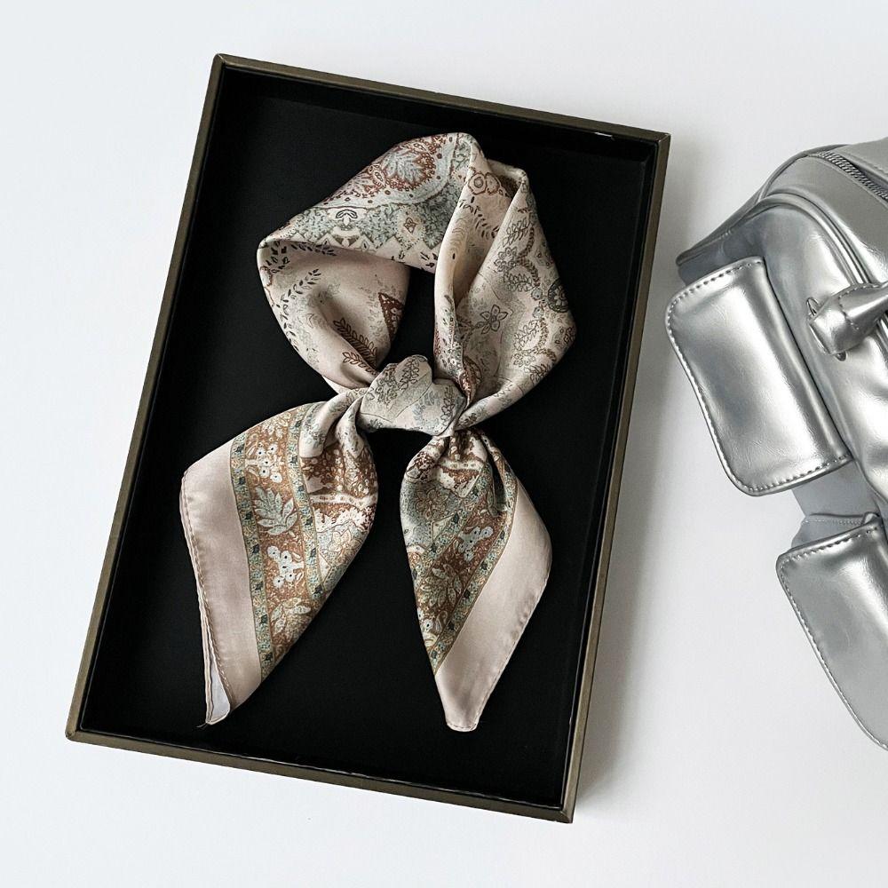 Luxury Square Silk Scarf 70*70cm Women Hairband Fashion Silk Scarves For Women and Girls