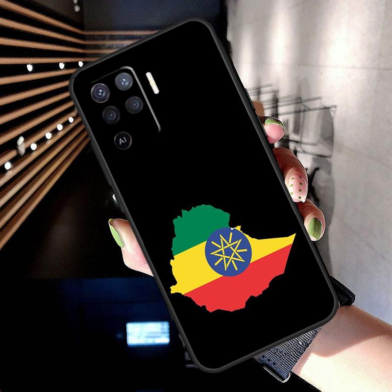 Чехол Флаг Эфиопии для Oppo A5 Pro A15 A17 A57 A77 A18 A38 A58 A78 A98 A94 A74 A54 A16 A76 A96 A40 A60 A80