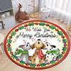 Рождественский круглый ковер противоскользящий коврик для пола в гостиной коврик для пола в спальне С Рождеством украшение для дома