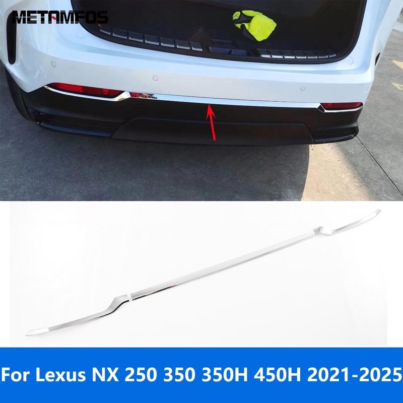 For Lexus NX 250 350 350H 450H -2025 Chrome Rear Bumper Lip Trim Spoiler Body Kit Diffuser Splitter Protector Accessories