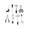 8pcs 1:12 Metal Hand Tool Set 1 Scissors/Wrench/Caliper/Screwdriver/Plier/Saw 2 Hammers 1/12 Dolls Houses Miniature