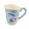 Creative and Fresh Embossed Dolphin Underglaze Color Hand-painted Three-dimensional Whale Puffer Fish Marine Animal Ceramic Coffee Cup