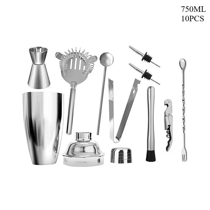 UPORS Stainless Steel Cocktail Shaker Mixer Wine Martini Boston Shaker For Bartender Drink Party Bar Tools 550ML/750ML