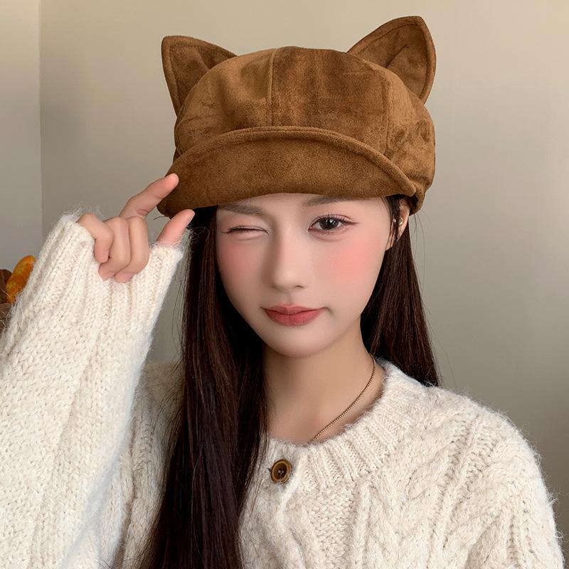 Осенне-зимняя британская ретро восьмиугольная шляпа женская новая модная повседневная шляпа газетчика в японском стиле маленькая литературная шляпа художника с лицом