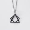 Men Necklace Triangle Square Pendant Necklace Dating Work Party Versatile Style Necklace Clothing Accessory