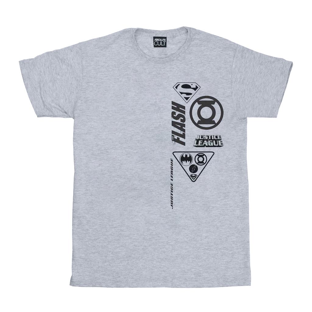 DC Comics Mens Justice League Chest Icons T-Shirt
