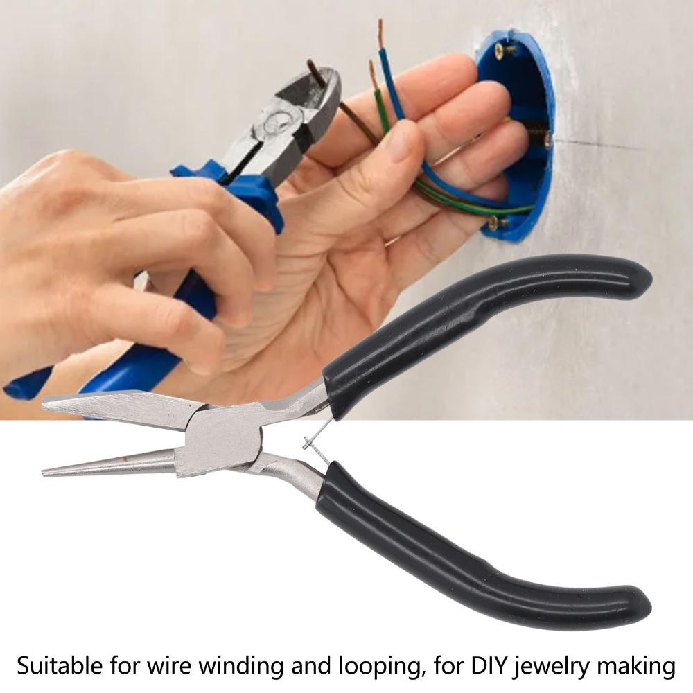 2pcs Wire Looping Round Nose Pliers Half Concave Nose Jewelry Making Tools For DIY Jewelry Making