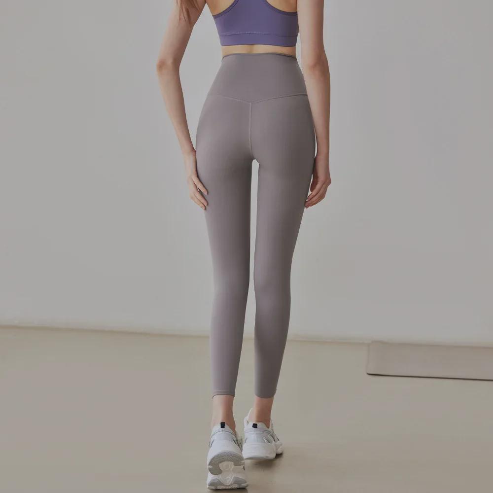 Женские штаны для йоги с высокой талией — эластичные компрессионные, быстросохнущие, приподнимающие бедра леггинсы для бега и тренировок
