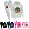 Minecraft Chicken Jockey Childrens Cartoon Hoodie And Pants Set With Cotton Fabric For Casual Winter Wear