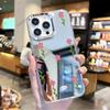 Ins ветер простой цветок подходит для iphone17 зеркало чехол для мобильного телефона apple 16pro зеркало для макияжа 12 женский 13