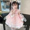 Летнее платье для девочки Платье принцессы Лолиты Сетчатое платье Летнее платье для девочки Лето