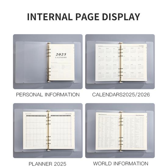Блокнот Core толстый гладкий пишущий чернилостойкий планировщик сменная бумага 2025 календарь с отрывными листами планировщик