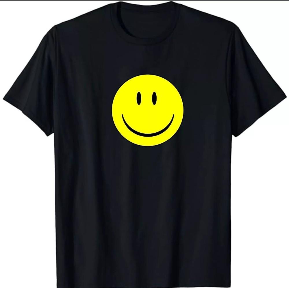 ФУТБОЛКА С СМАЙЛИКОМ Все размеры S M L XL XXL цвета Черный, Белый