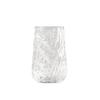 Large Capacity Heat-Resistant Spiral Glass Cup - Vertical Stripe Design