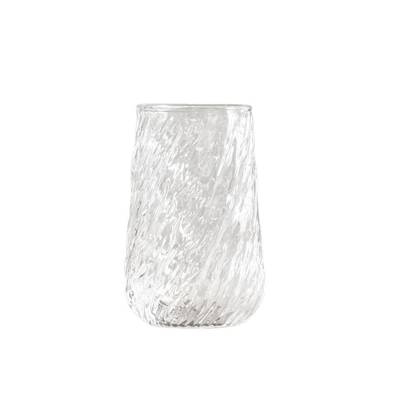 Large Capacity Heat-Resistant Spiral Glass Cup - Vertical Stripe Design