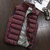Men  Winter Coat Padded Cotton Vest Warm Hooded Thick Vest Tops Jacket