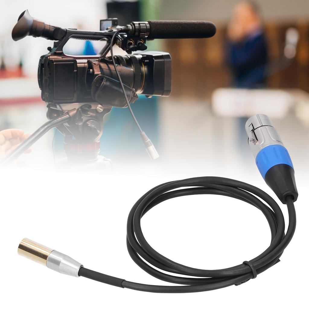 3Pin Audio Cable Mini Male to XLR Female Zinc Alloy Housing Copper Shell Line Supplies1Meter