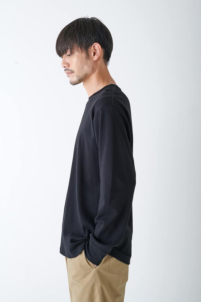 Amazon Essentials Men's Soft Smooth Long Sleeve T-Shirt (formerly WHOLEPERSON), Black, Size L