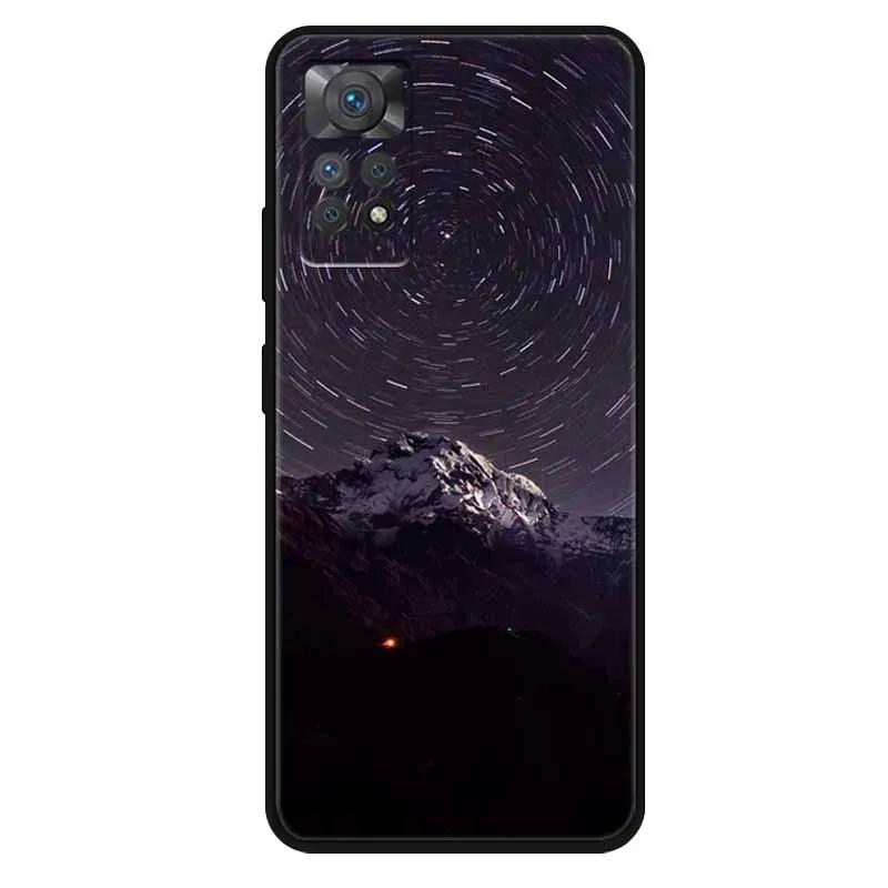 Чехол For Xiaomi Redmi Note 11 Pro 5G Чехол Крутой Космос Мягкий Силикон ТПУ Чехлы Для Xiaomi Redmi Note 11Pro 5G Волк Защитный Корпус