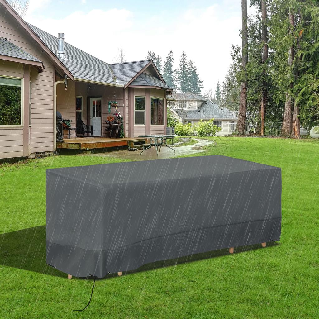 Rectangular Patio Garden Furniture Cover Waterproof For 3 Seater Sofa Bistro Set UV Resistant Protection 600D Oxford Fabric Rattan Lounge Clean