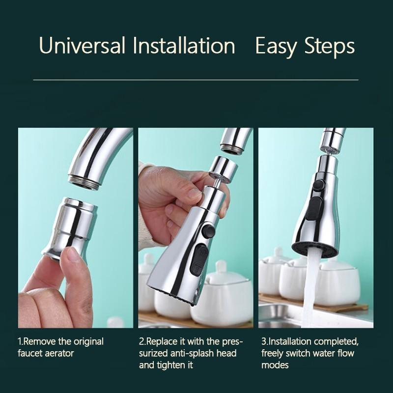 1 шт., кухонный смеситель, универсальное удлинительное устройство, экономия, поворотная на 360 ° шаровая насадка, переходник для крана, запасные части для раковины, кухонные аксессуары
