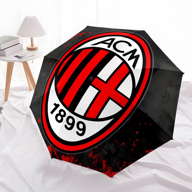 AC Milan, 1899 Автоматическое Открытие и Закрытие, 8-реберная Конструкция Портативный Зонт, Подходит для Мужчин и Женщин Все Сезоны Идеальный Подарок для