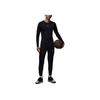 Jordan Спортивная футболка Dri-FIT однотонная простая удобная с длинным рукавом быстросохнущая мужская топы Черный Белый HQ8684-010