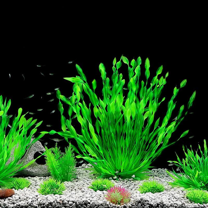 1 шт. Искусственные подводные растения Аквариум Аквариум Морские водоросли Украшение Зеленый Фиолетовый Водная трава Декорации для дома