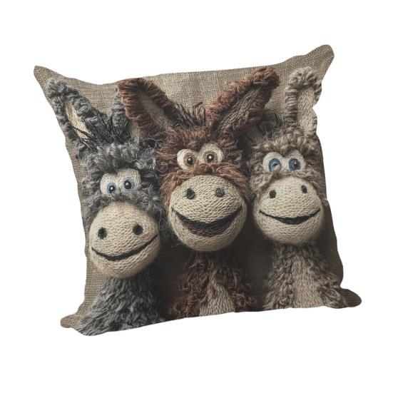 3D Наволочка с животными Имитация вышивки Наволочка Собака Альпака На молнии Наволочка для диванной подушки для дома Фермерский дом Диван Кровать