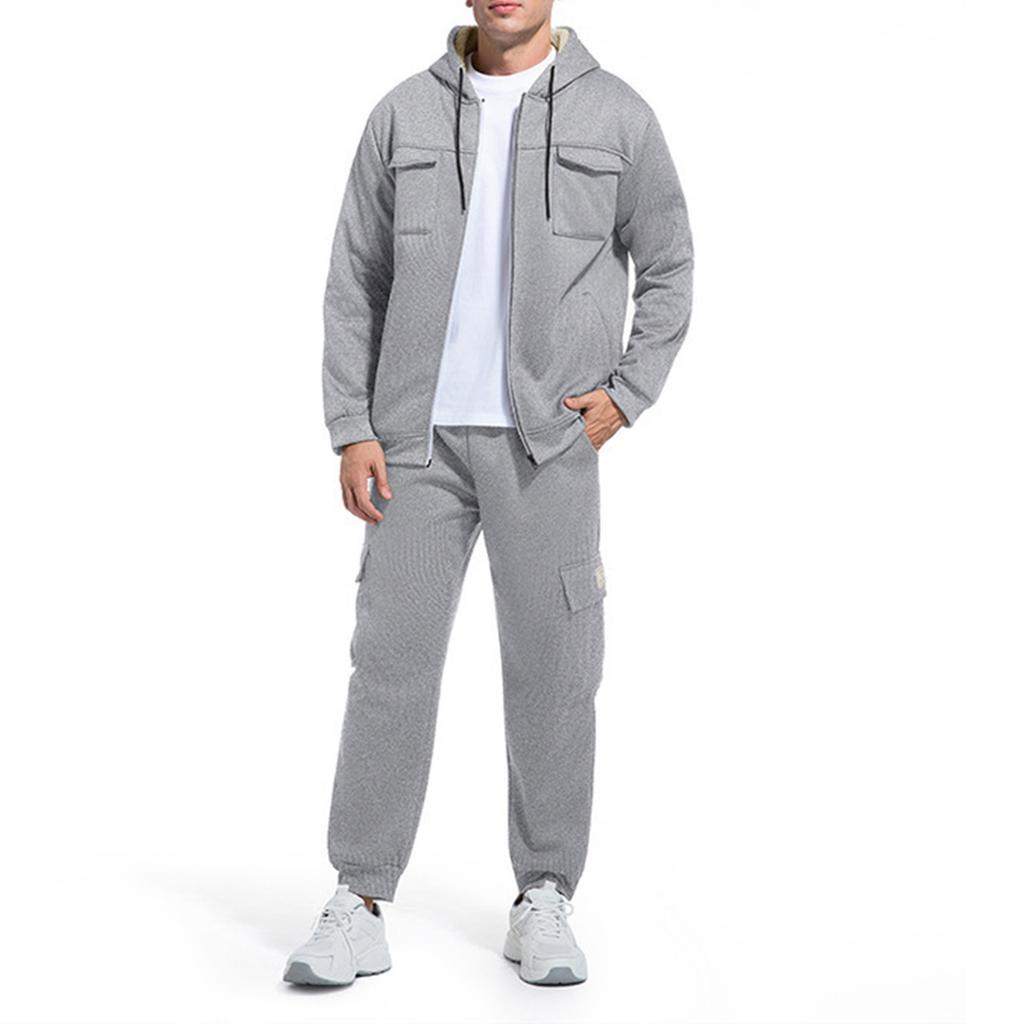 Мужской  Waverg  Карман на молнии  Отложной воротник  Самосовершенствование  Кардиган  Куртка  Комплект