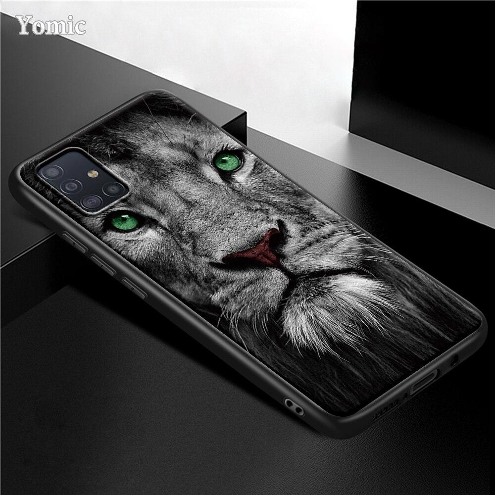 Чехол King Tiger Lion для Samsung Galaxy S21 Ultra A51 A71 A52 A72 5G S20 FE A50 A70 A41 A31 A30 A21s, черный чехол из ТПУ