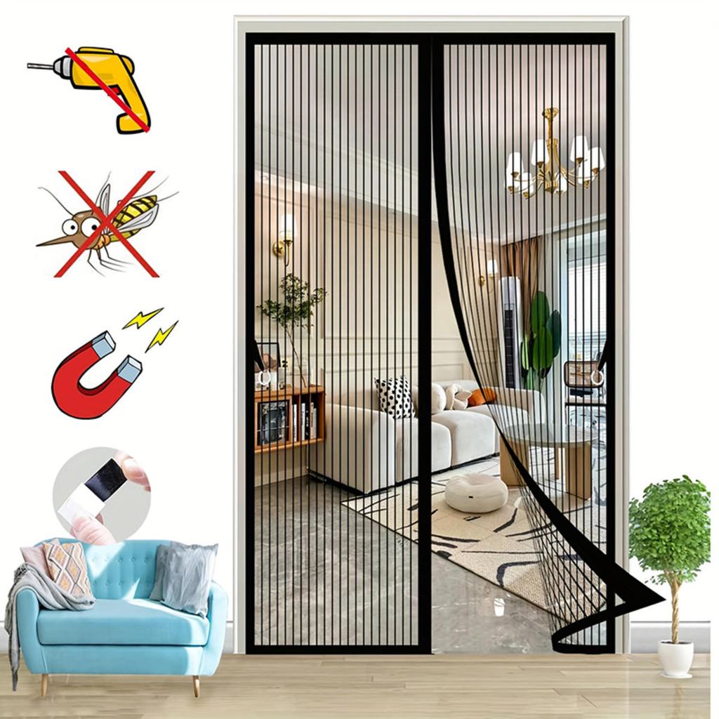 Mosquito Net Curtain Magnets Door Mesh Insect Sandfly Netting with Magnets On The Window Mesh Screen Automatic Closing Door Screen