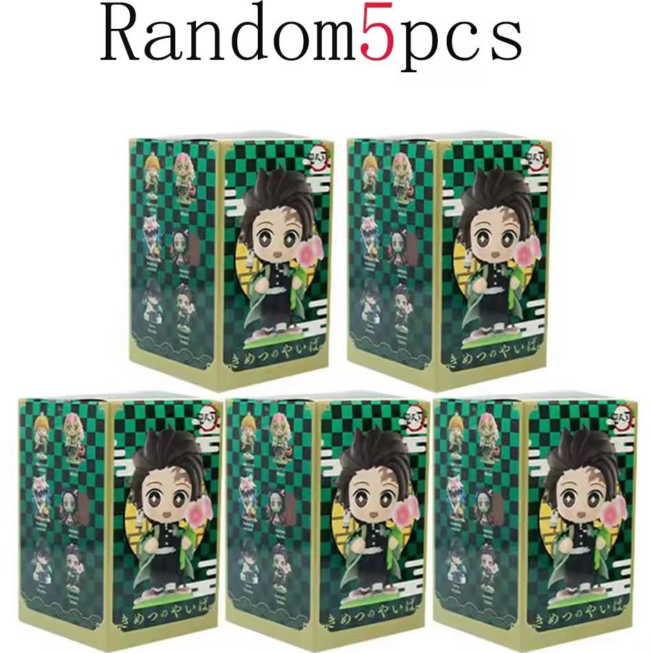 НОВЫЕ фигурки Q Posket Клинок, рассекающий демонов Мини-фигурки Наборы по 5 шт. 10 шт. 12 шт. 15 шт. Kimetsu No Yaiba Маленькие ПВХ куклы Коробка для рабочего стола