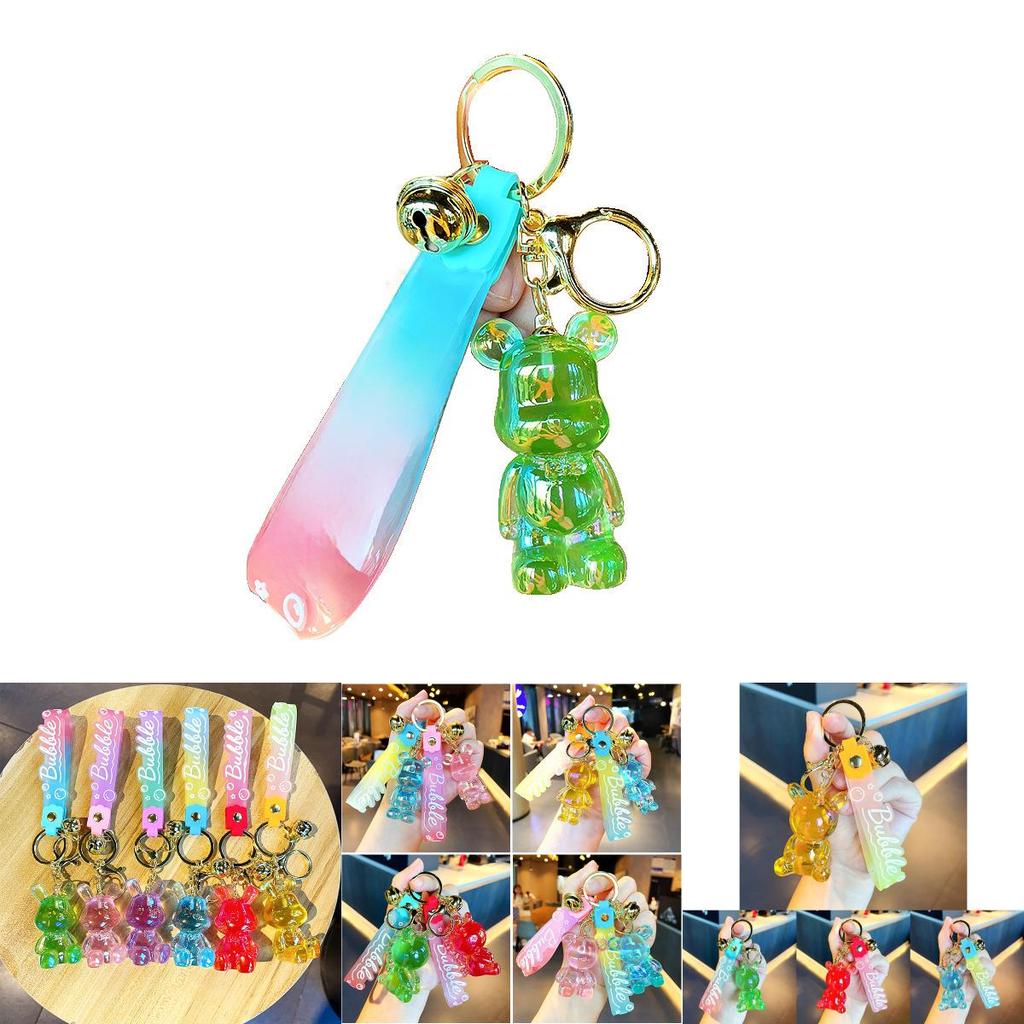 Colorful Resin Cartoon Keychains Bear And Rabbit Perfect For Party Favors
