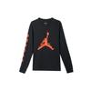 Logo Print Knit Crew Neck Pullover Long Sleeve T-Shirt Men Tops Black Team-Orange FZ1990-010