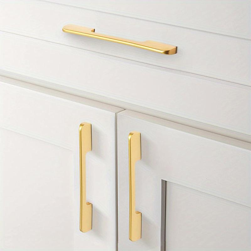 6 шт. Ручки для шкафов из алюминиевого сплава, песочно-золотые, ручки для шкафов и ящиков, мебельная фурнитура с крепежными винтами