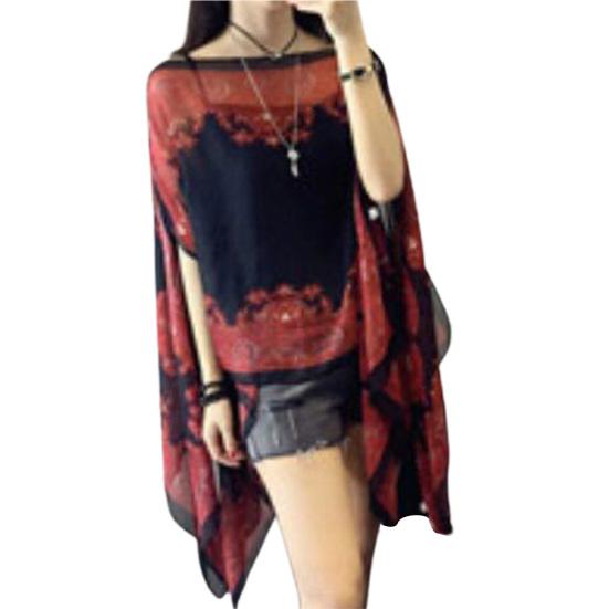 Women Shawl Cashew Print Beads Ladies Loose-fitting Sexy Cover Up for Vacation