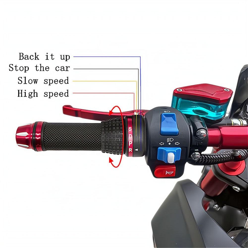 Ровный электрический АБС шестерни ручки 4 дроссельной заслонки велосипеда + резиновый материал