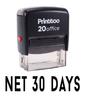 Printtoo NET 30 DAYS Self Inking Rubber Stamp Office Stationary Custom