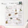 Настенный календарь 2025 года, разборчивая печать, настенное украшение, моющийся декор для домашнего офиса, напоминание о важных датах, прямоугольный, устойчивый к разрывам гобелен