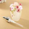 Soap Dispenser Refillable 3D Pump Flower Garden Soap Dispenser Resin Bottle Disinfectant Classic Design for Kitchen Bathroom