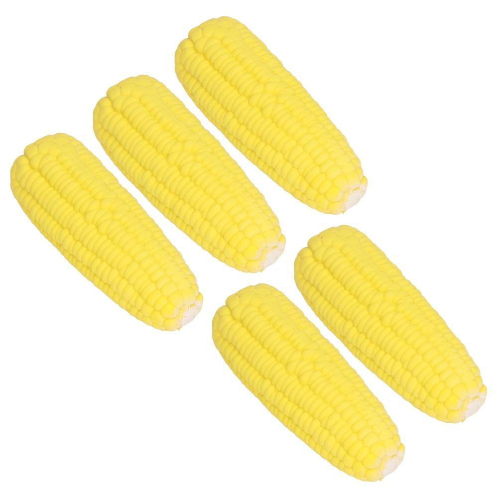5Pcs Corn Shape Squeaky Dog Toy Latex Puppy Teething Toy Pet Interactive Toy Daily Chewing Practice