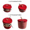 Red White Storage Basket Cotton Tead Woven Handmade Woven Basket Cartoon Design Versatile Function Organizer Basket