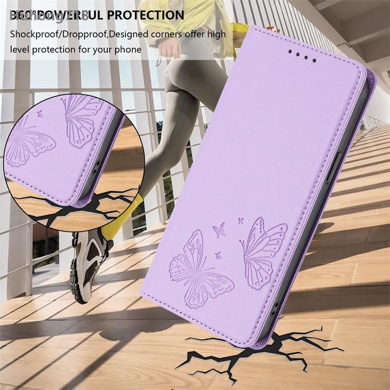 Для OPPO A16 A16S A18 A38 A56 A77 A78 A97 A98 4G 5G Магнитный чехол-книжка из кожи с покрытием Ударопрочная обложка Держатель для слота для карт Беспроводная зарядка