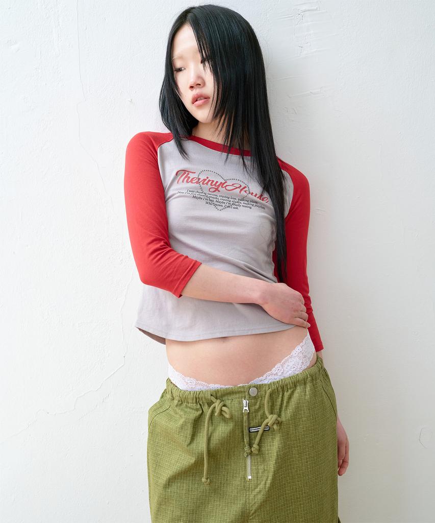 THEVINYLHOUSE Love Raglan Ls Tee (W) Gray