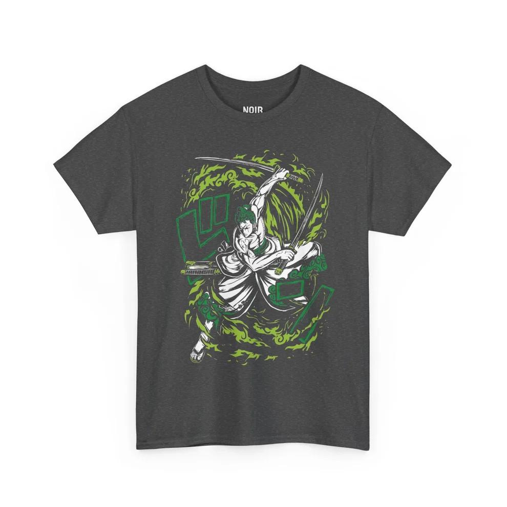 Футболка Roronoa Zoro из One Piece Y2K 100% Хлопок Повседневная Мягкая Круглый Вырез Уличная Одежда С Коротким Рукавом С Графикой для Мужчин Женщин