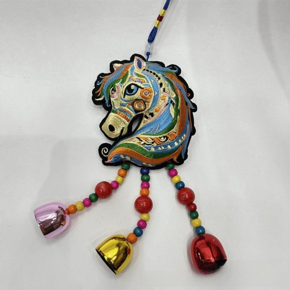 Chinese Spring Festival Bell Pendant with Tassel Car Hanging Ornaments National Wind Style
