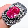 Ruby(Simulated) Gemstone Handmade Christmas Gift Jewelry Ring Size 8 j4R08