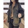 Loose Fit Denim Jacket for Women, Classic Autumn Regular All-match Lady's Casual Loose Long Sleeve Jacket Top