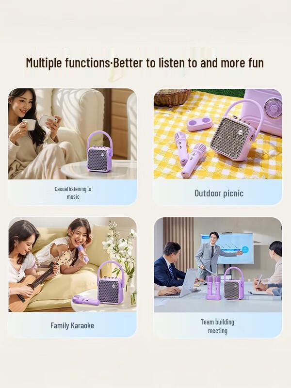 Dianyin K-Song Bluetooth Speaker with Dual Microphones